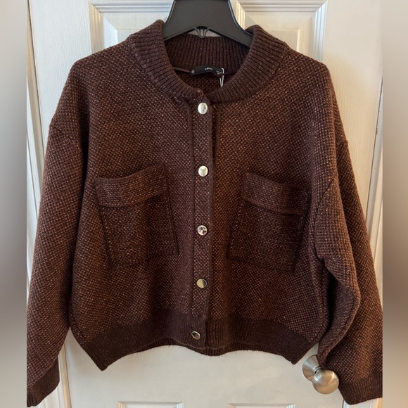 Mango Bomber-Style Cardigan - Picture 1 of 12